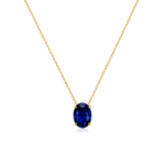 Oval Blue Sapphire Pendant