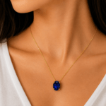 Oval Blue Sapphire Pendant Dubai