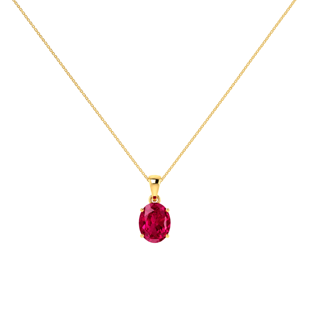 Oval Ruby Pendant