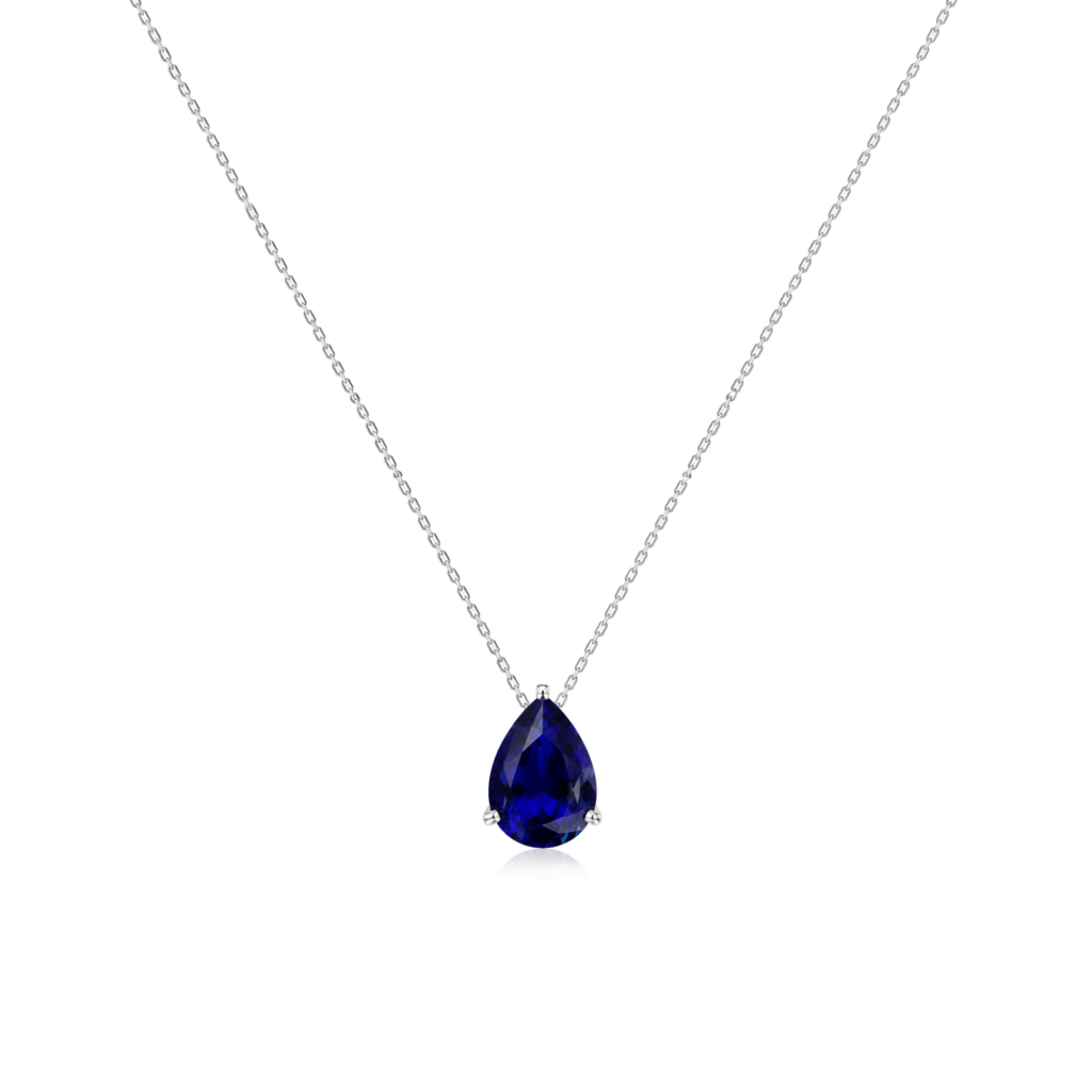 Pear Blue Sapphire Pendant