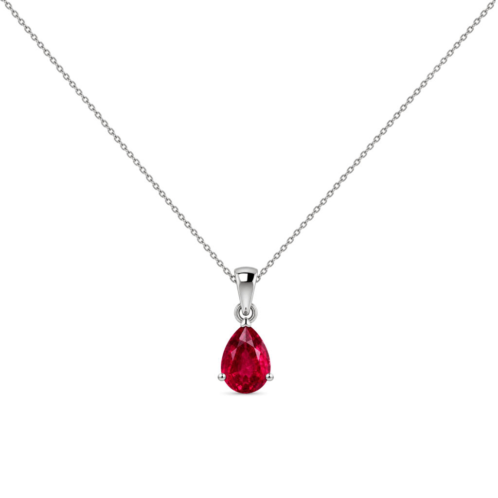 Pear shaped ruby pendant