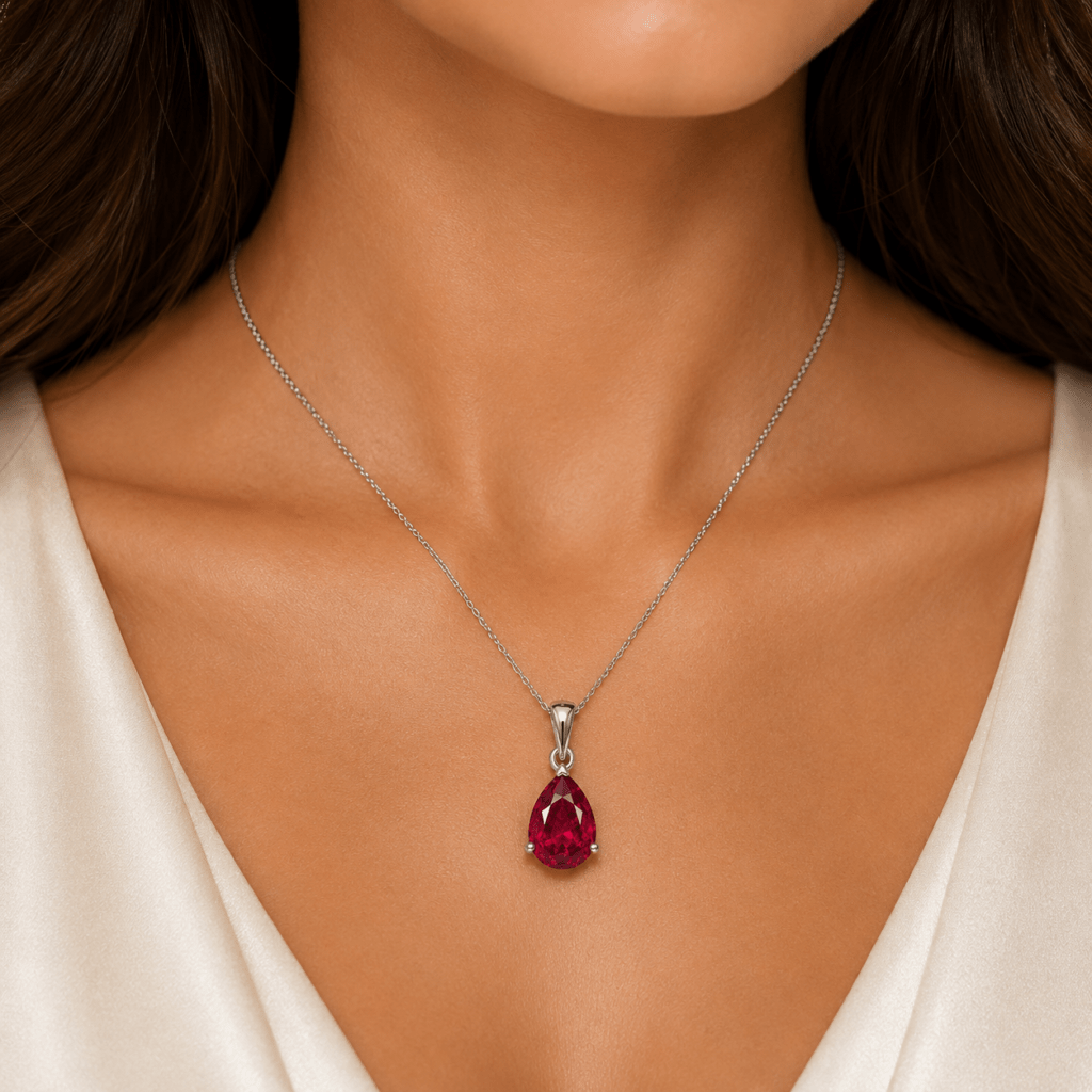 Pear shaped ruby pendant Dubai