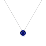 Round Blue Sapphire pendant