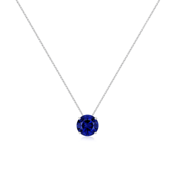 Round Blue Sapphire pendant