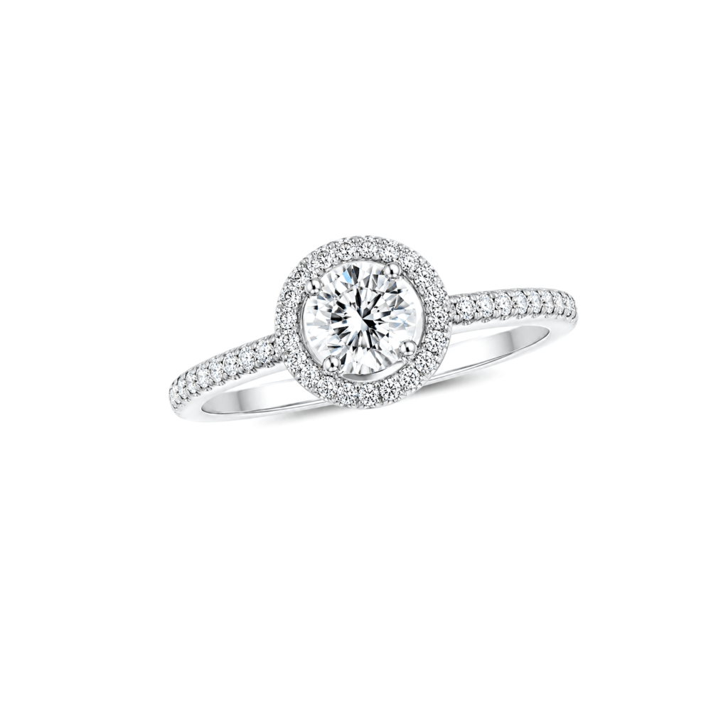 Round Diamond ring with Halo