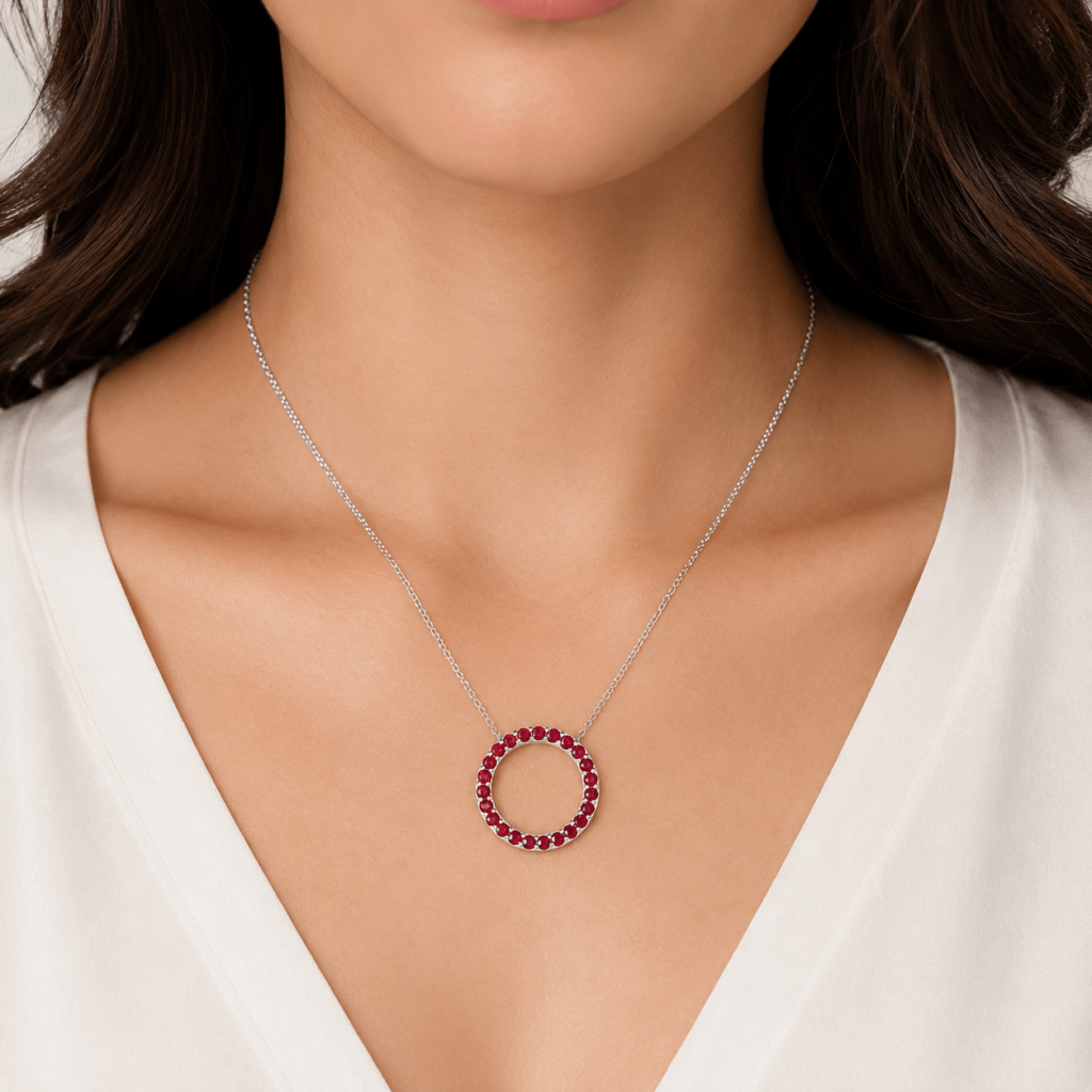 Ruby Circle Pendant Dubai