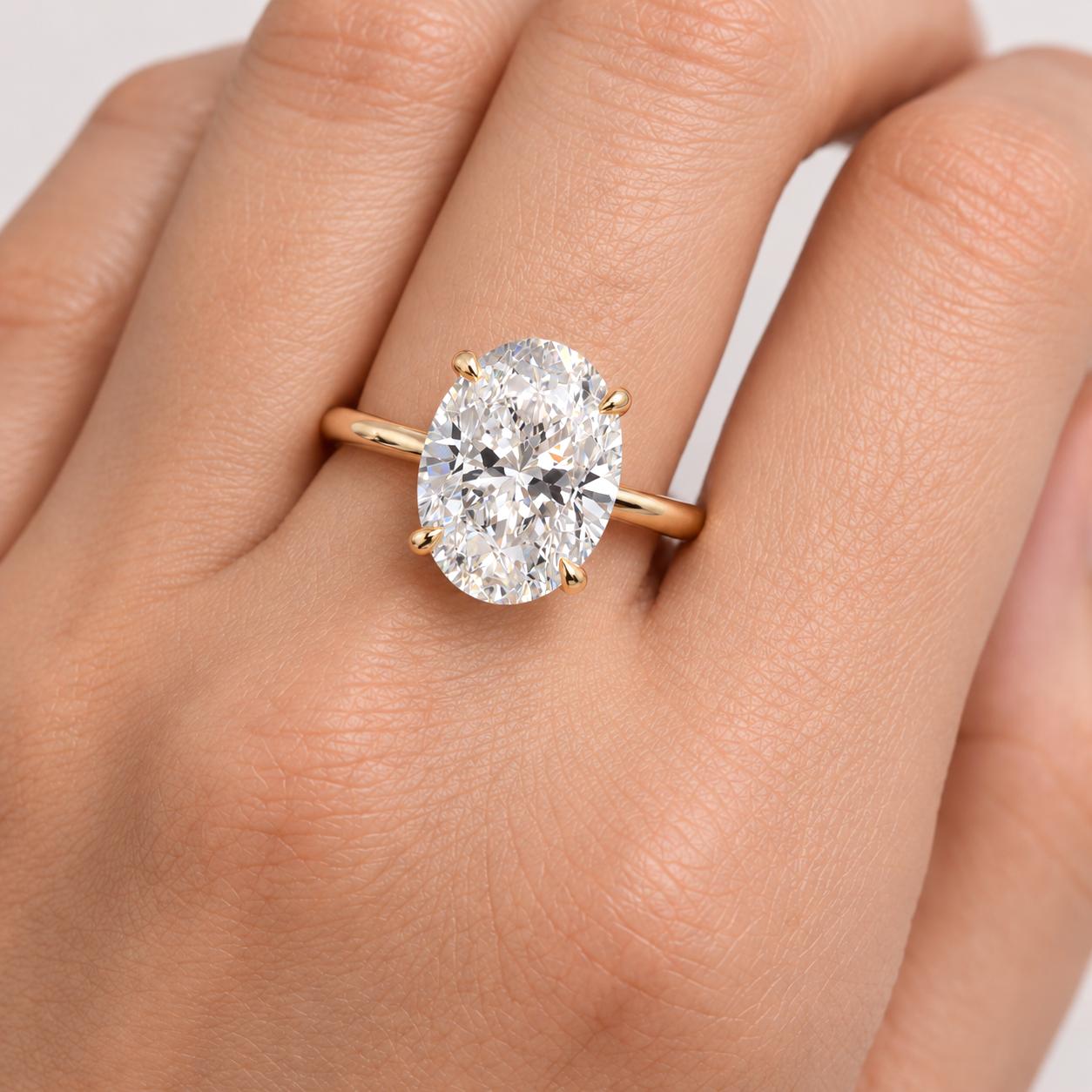 2 carat Oval Diamond Solitaire Ring Dubai
