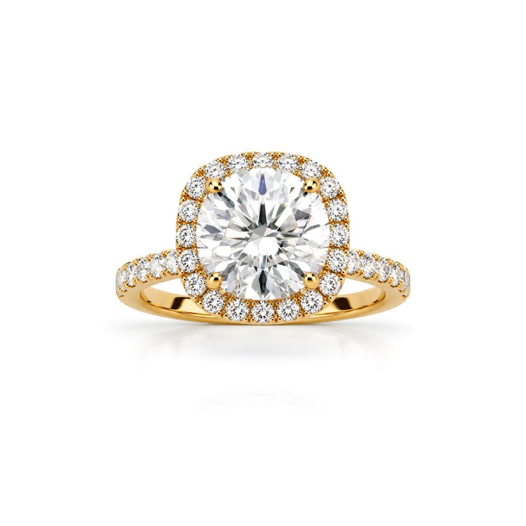 2.5 carat diamond ring with Halo