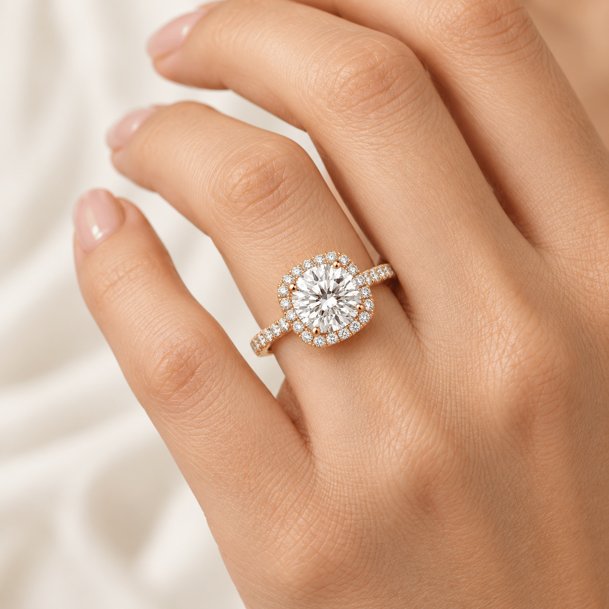 2.5 carat diamond ring with Halo Dubai
