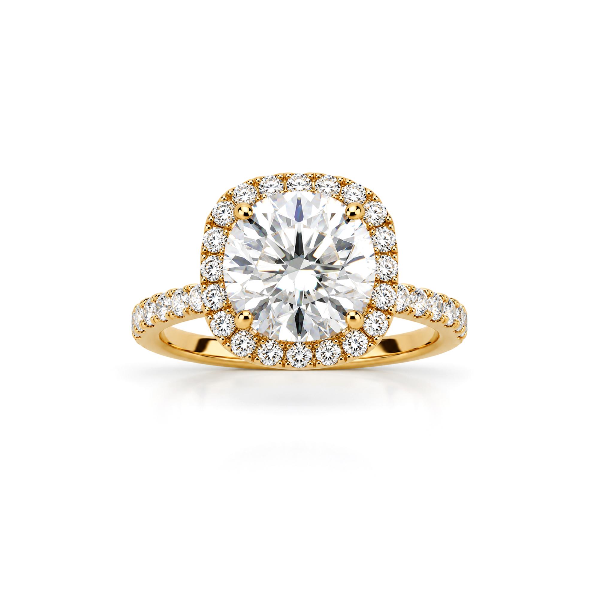 2.5 carat diamond ring with Halo
