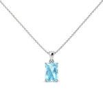 Aquamarine Emerald-Cut Pendant