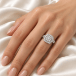 Custom Cluster Halo Engagement Ring