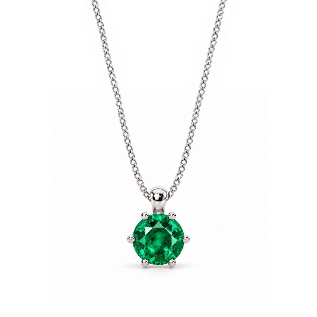 Emerald pendant in 18k gold Dubai