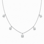 Five diamond drop necklace