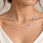 Five diamond drop necklace Dubai