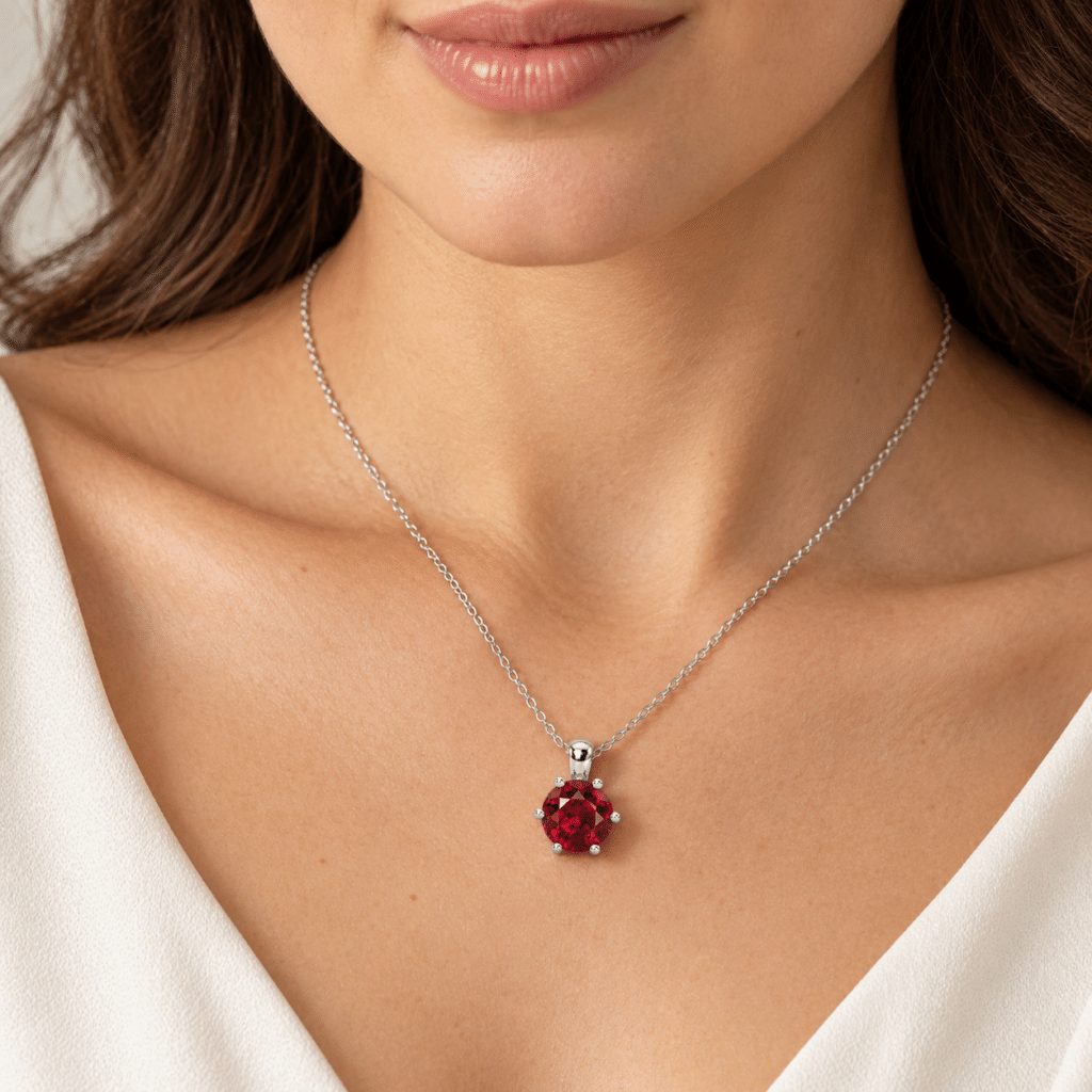 Ruby pendant in 18k gold Dubai UAE