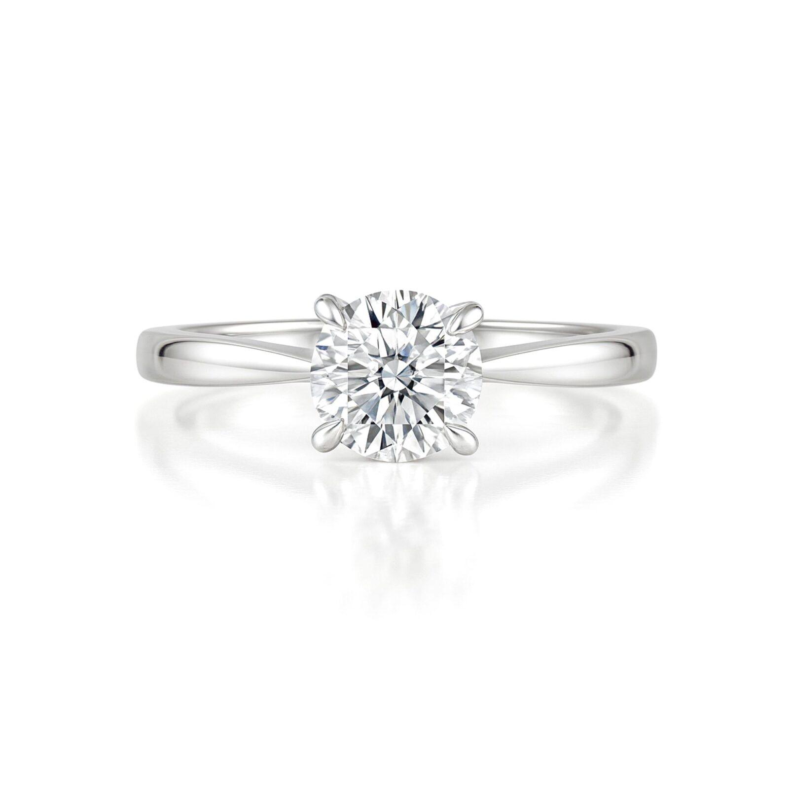 Solitaire Round Diamond Ring Dubai